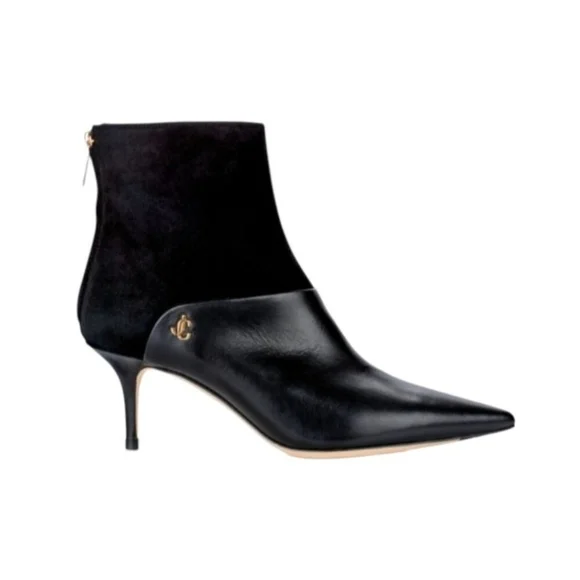 Jimmy Choo Black Suede/LeatherAnkle Booties Women's Size EU 34.5/US 4.5